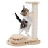 Large Round White Wavy Scratching Post: Perfect for Indoor Cats!